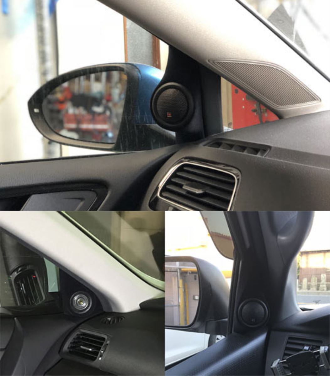 ツイーター埋め込み製作フロッキードアミラー