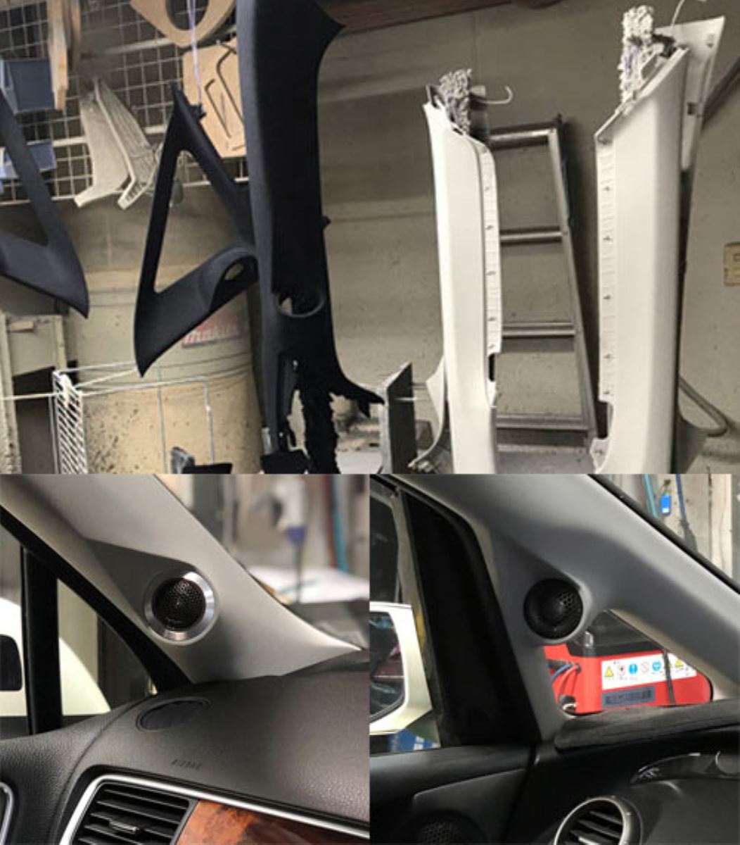 ツイーター埋め込み製作フロッキーAピラー