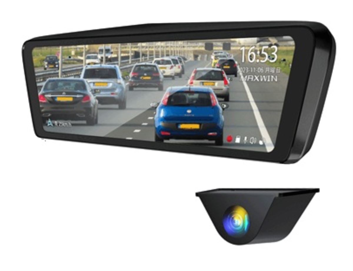 フロントカメラ分離式ミラー交換型9.88インチデジタルインナーミラー リアカメラ車内・車外設置 MDR-C003A2