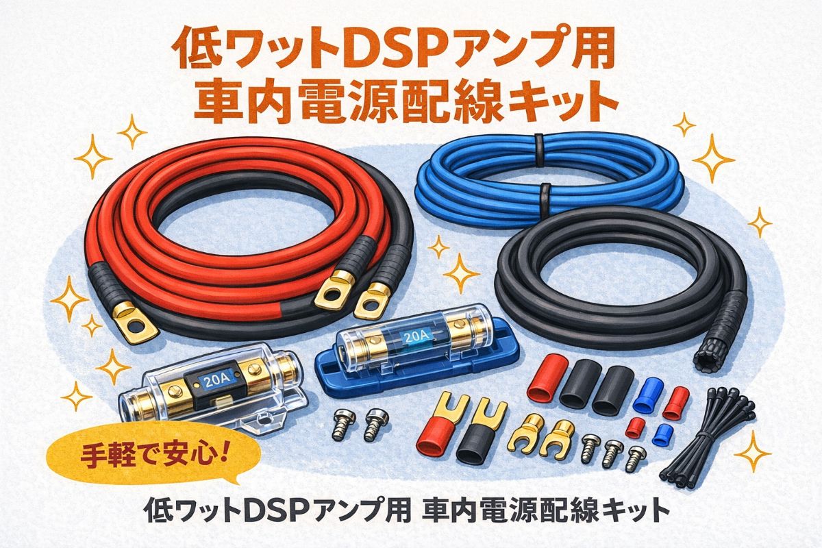 低ワットDSP・アンプ用・車内電源通常配線キット