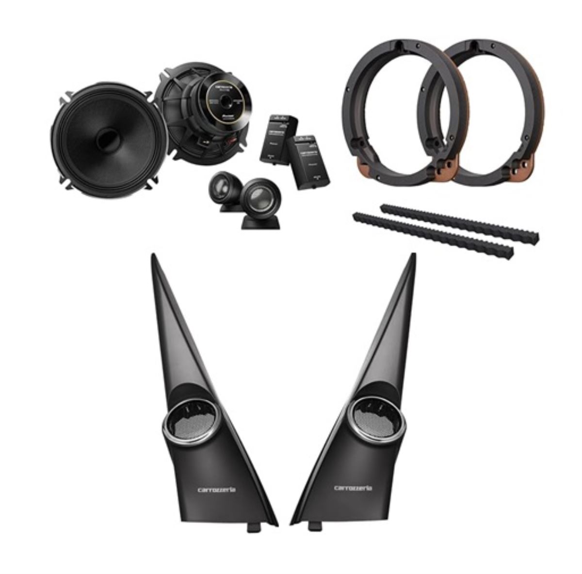 デリカD5 カスタムフィットスピーカー TS-C1740S+UD-K624+UD-K306