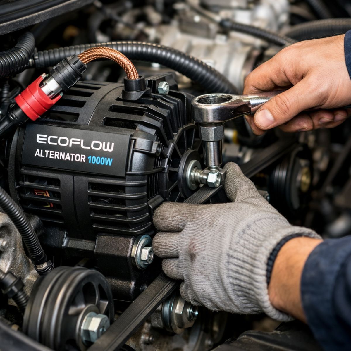 ECO FLOWオルタネーター1000W取り付け工賃